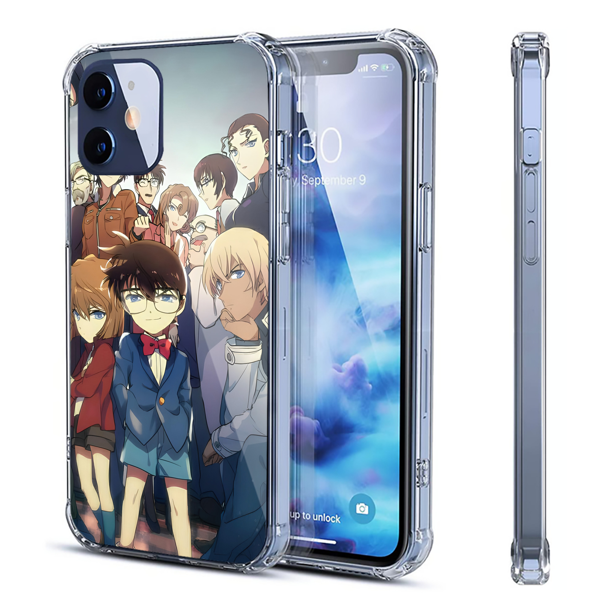 （画像用） 名探偵コナン Detective Conan 【iPhone 12シリーズ対応】透明スマホケース（クリアソフトケース）